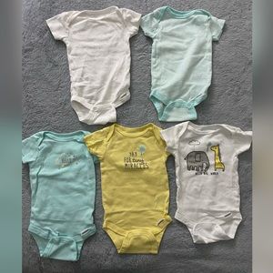 Gerber Baby Unisex Short Sleeve Bodysuits - 0-3 Months